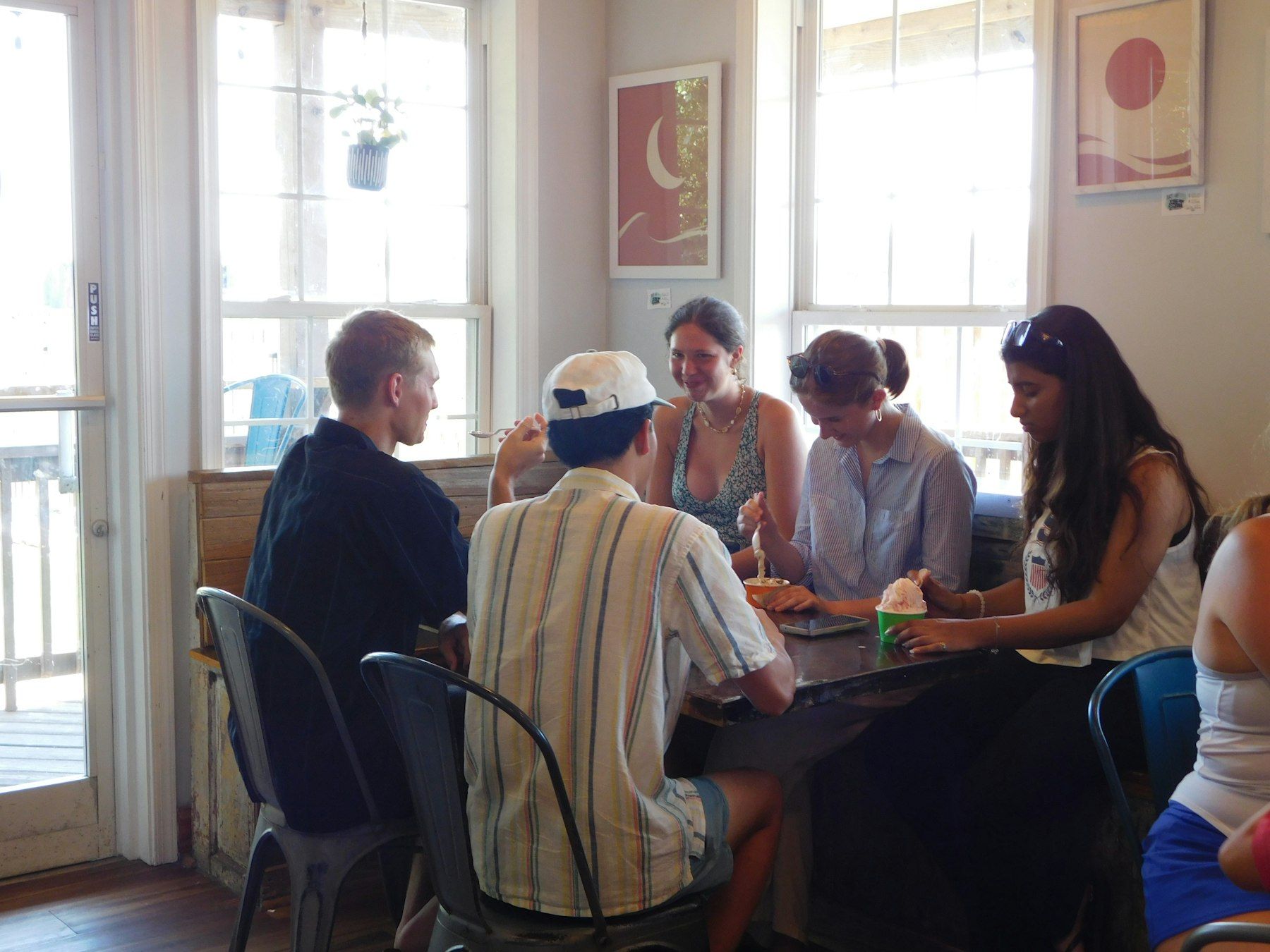 A small group around a table