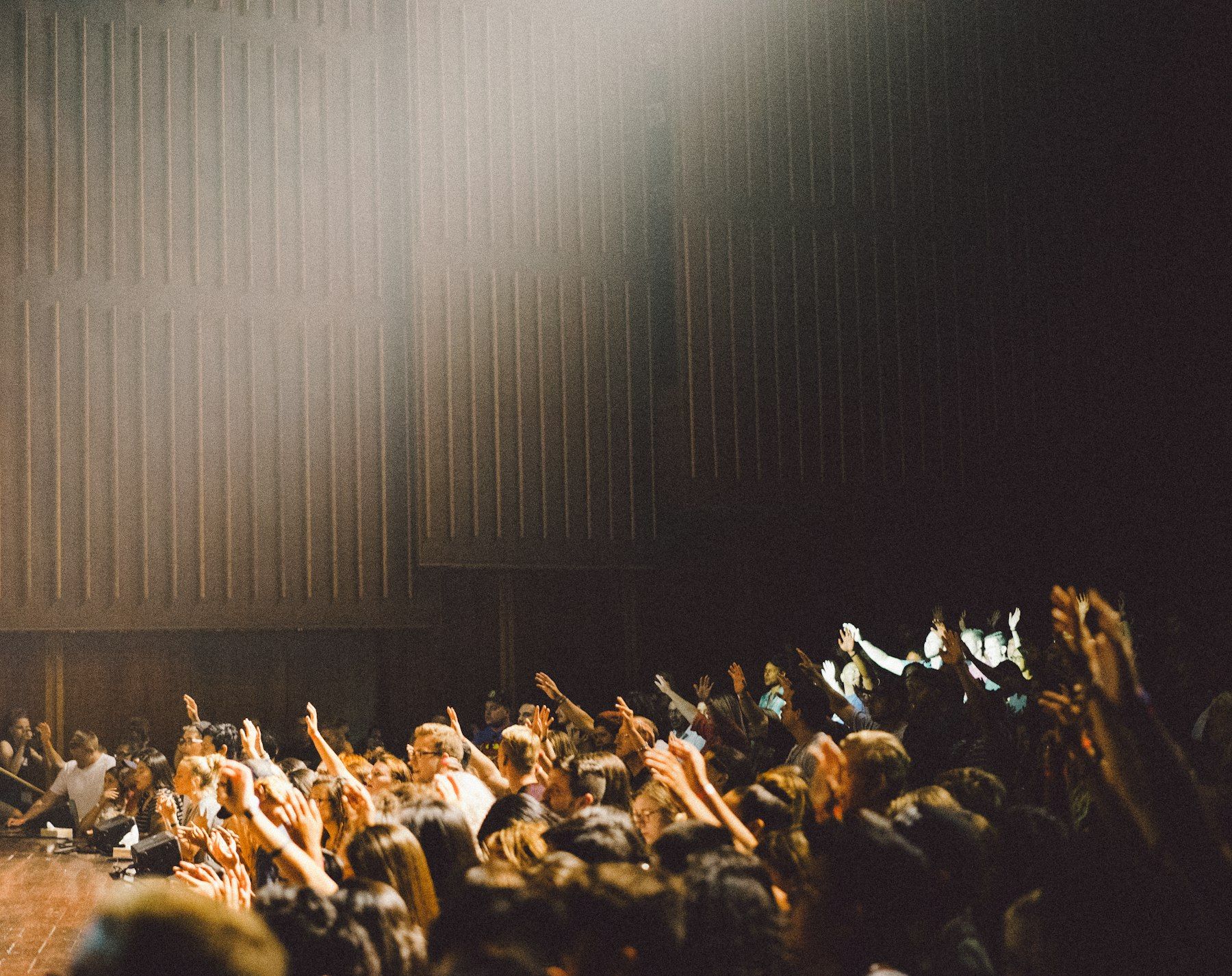 Hands raised in worship